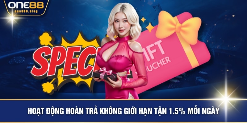 Hoạt động hoàn trả không giới hạn tận 1.5% mỗi ngày